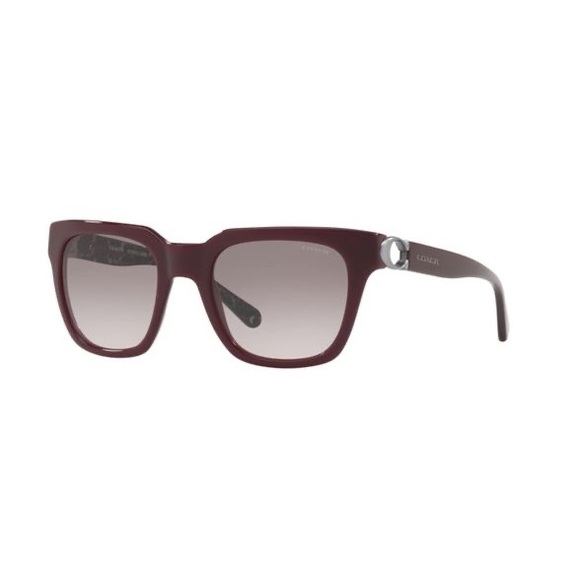Coach Female Square Frame Sunglasses burgundy - Picture 2 of 6